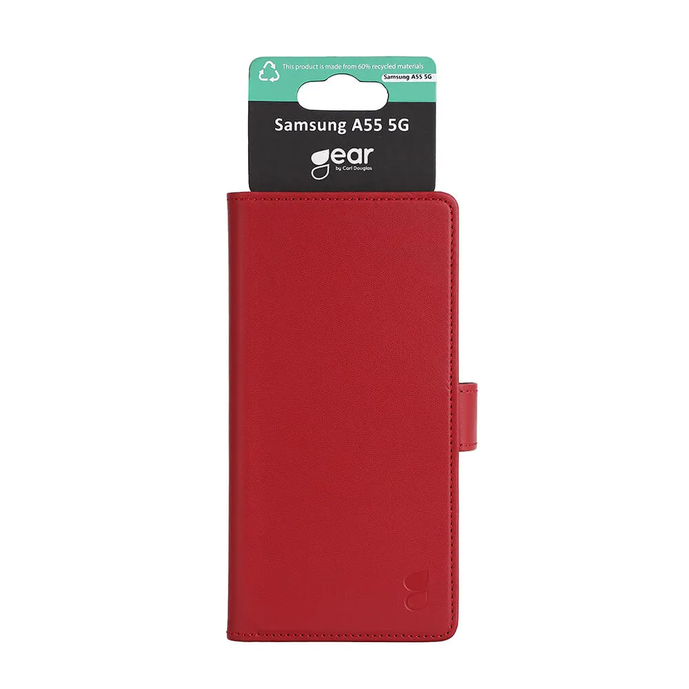 GEAR Wallet, Galaxy A55 -lompakkokotelo, Punainen