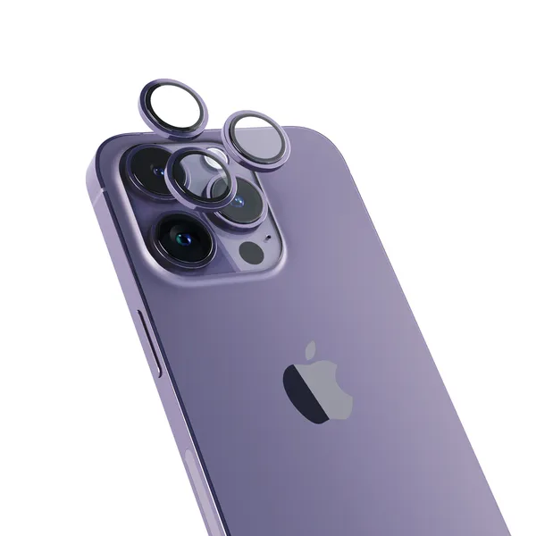 Epico Aluminium Lens, iPhone 14 Pro / 14 Pro Max -kameran linssinsuoja, Violetti