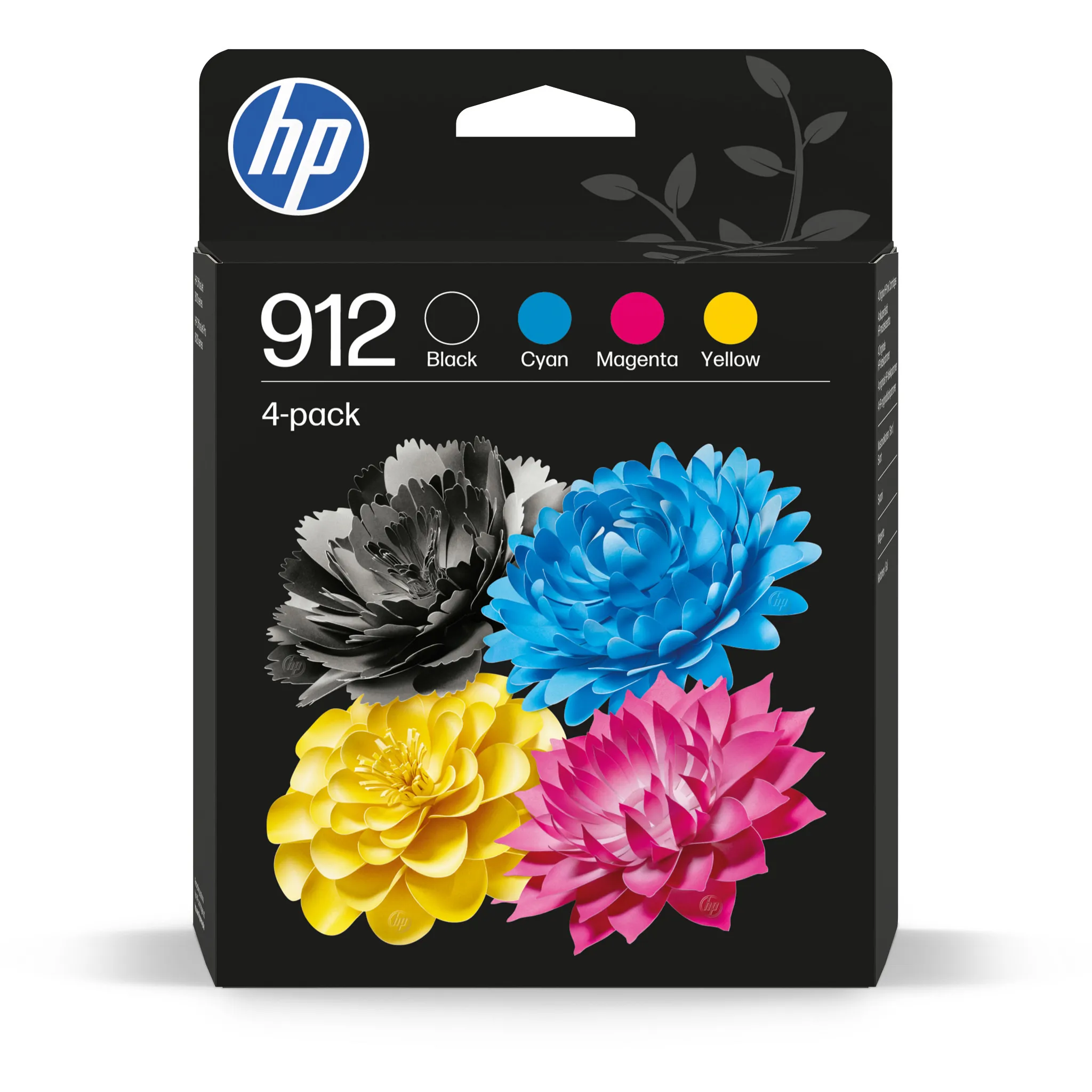 HP 912 ink cartridge kit, Black/Cyan/Magenta/Yellow, 4 pcs