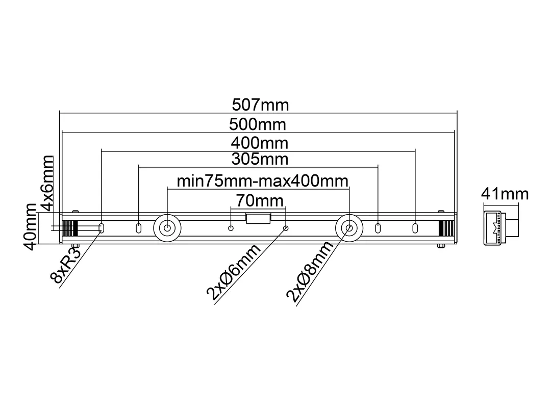 MB UNIVERSAL WALLMNT SMALL BL 80KG 26-32inch