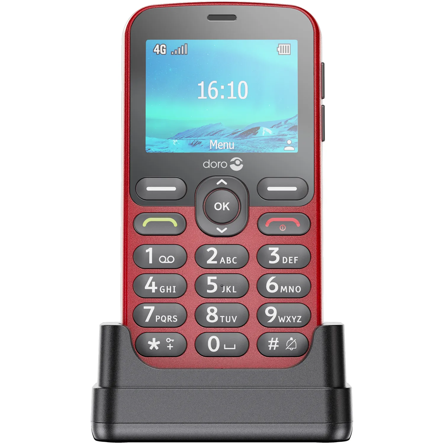 Doro 1881 4G -puhelin, ilman laturia ja kaapelia