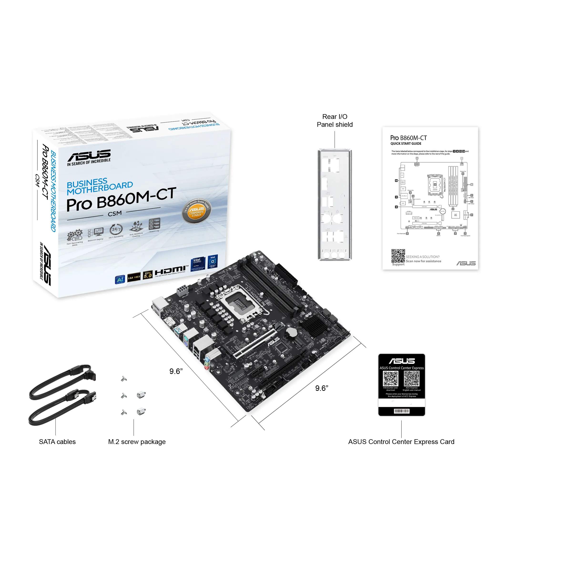 Asus PRO B860M-CT-CSM LGA1851 mATX moderkort