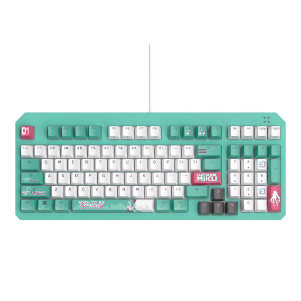 ASUS TUF Gaming K3 Gen II Hatsune Miku Edition Mechanical Gaming Keyboard, Optical-Mechanical, Multicolor