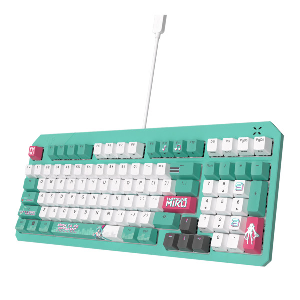 ASUS TUF Gaming K3 Gen II Hatsune Miku Edition Mechanical Gaming Keyboard, Optical-Mechanical, Multicolor