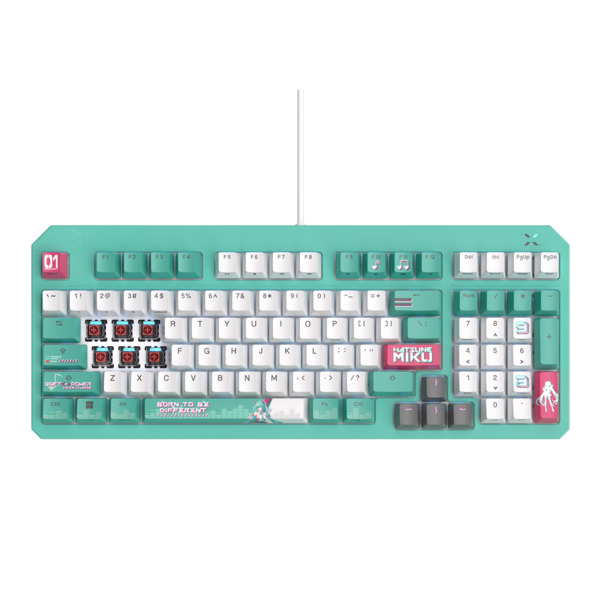 ASUS TUF Gaming K3 Gen II Hatsune Miku Edition Mechanical Gaming Keyboard, Optical-Mechanical, Multicolor