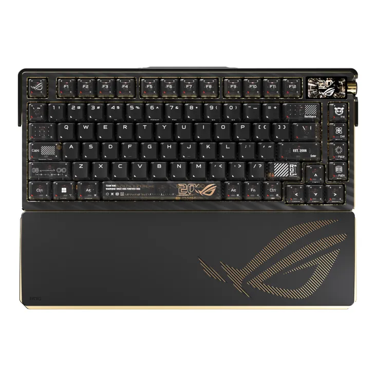 ASUS ROG Azoth Extreme Edition 20 75% Wireless Mechanical Gaming Keyboard, NX Snow, Black