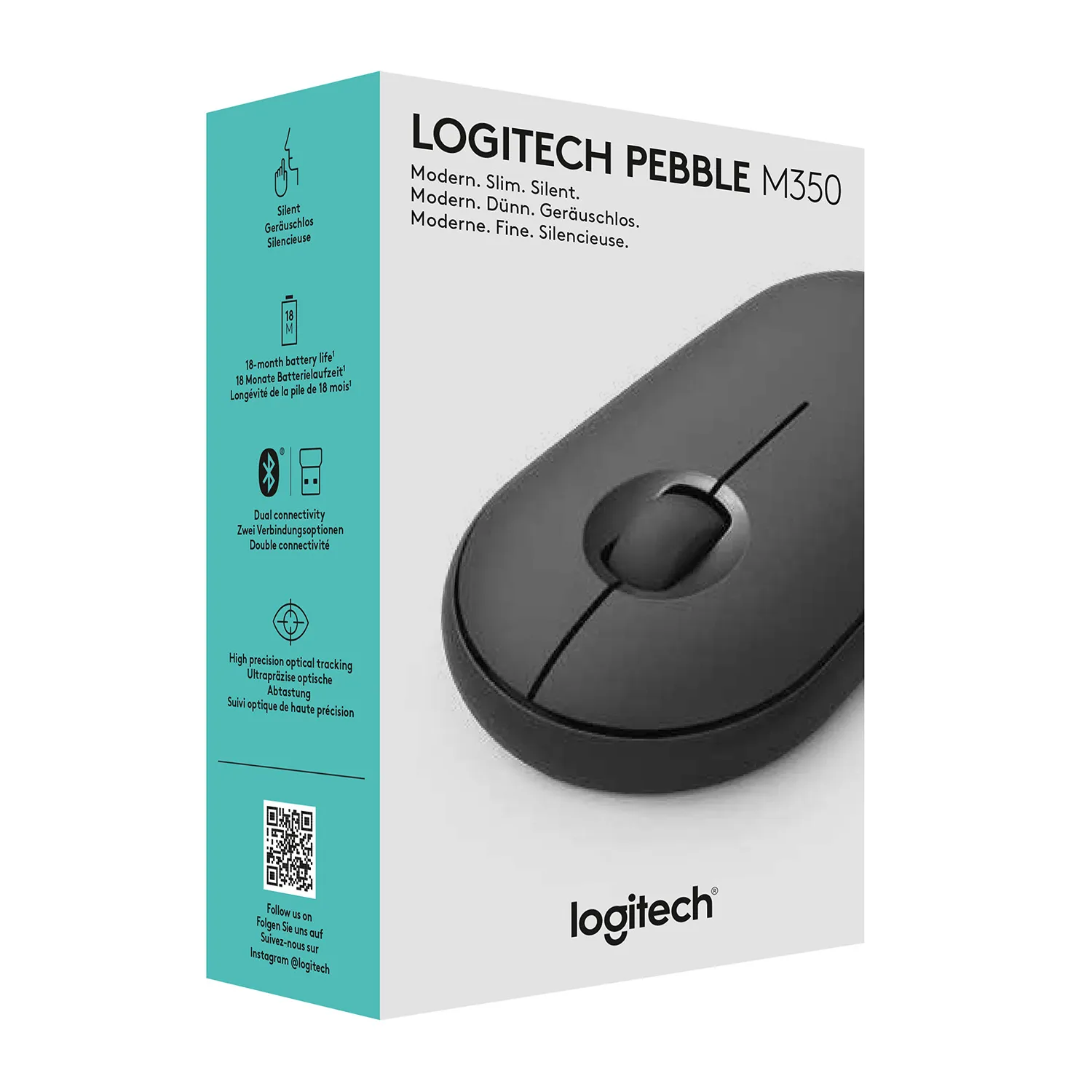 Logitech Pebble M350 -langaton hiiri, grafiitti