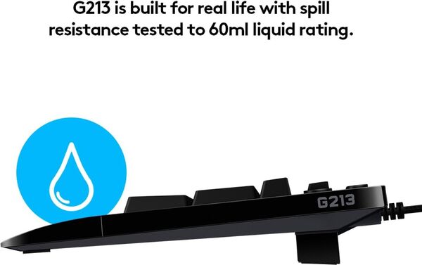 Logitech G213 Prodigy RGB -pelin&auml;pp&auml;imist&ouml;, Mech-Dome, musta