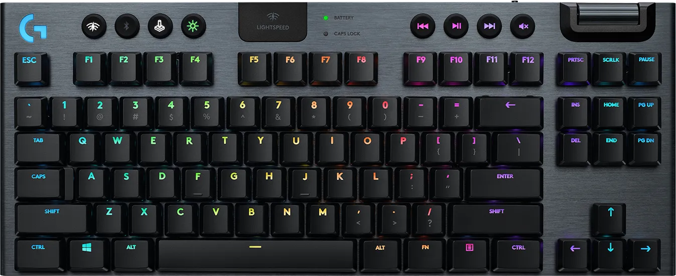 Logitech G915 TKL Lightspeed RGB GL Linear - wireless gaming keyboard, black