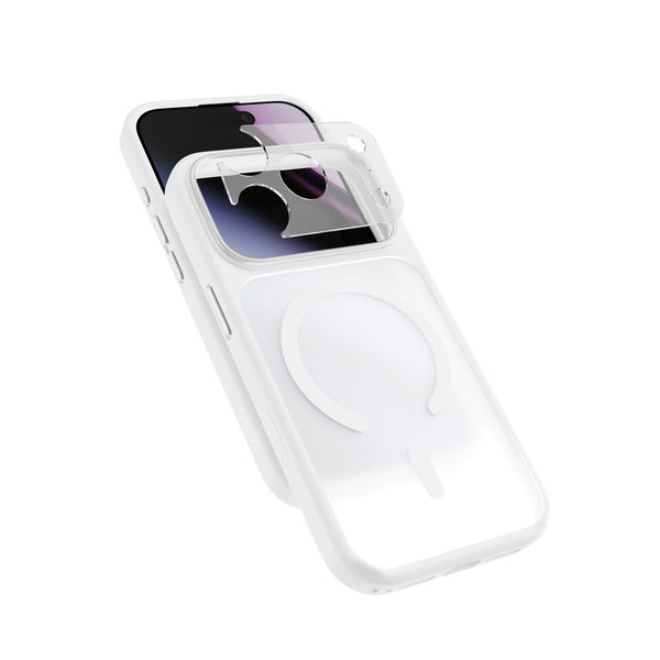 Epico HeroMatte Pro Mag+ Case | iPhone 17 Pro/18 Pro | White | Qi2  &  MagSafe Compatible | Crossbody Ready  &  Camera Island Protector