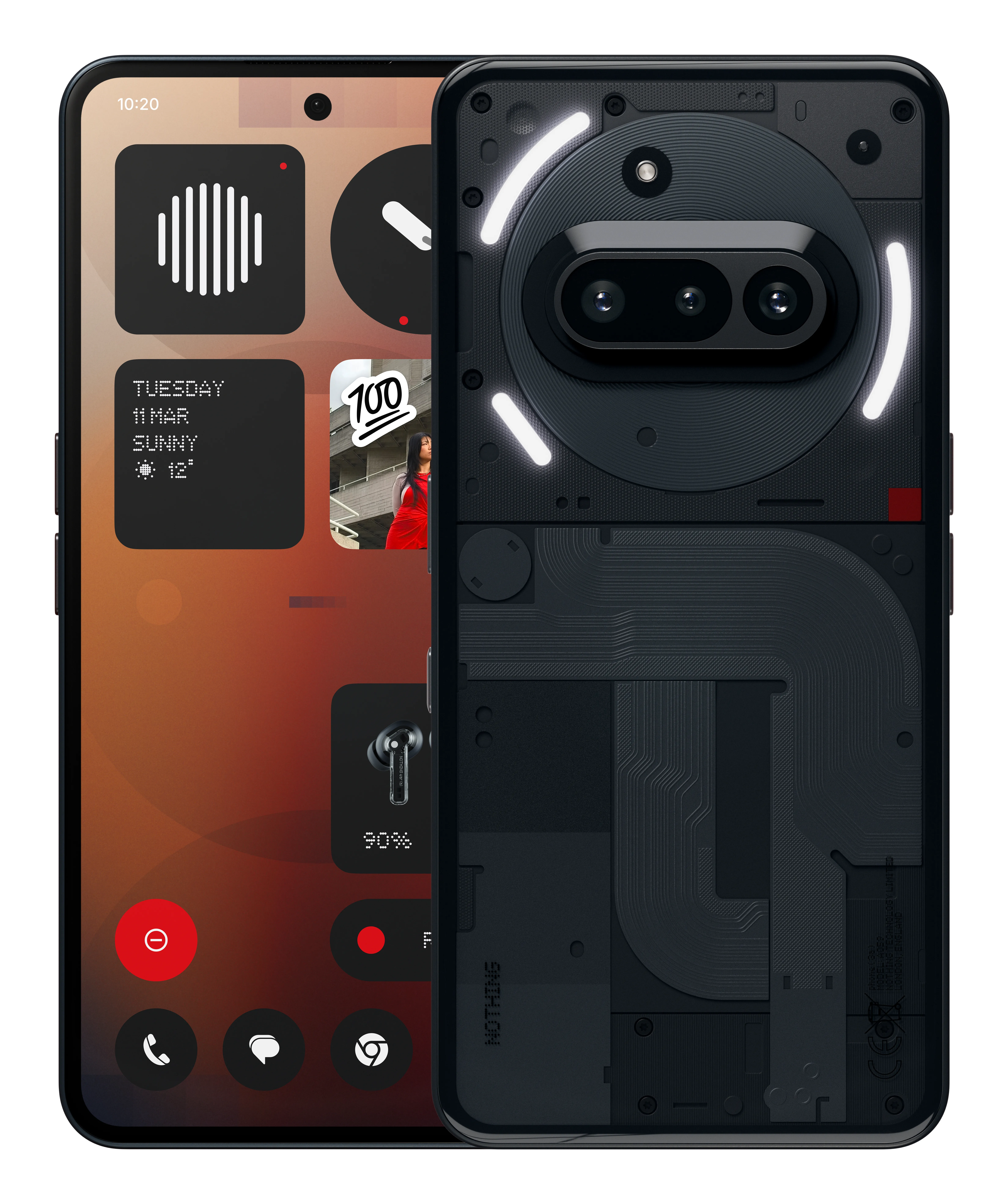 Nothing Phone (3a) 12/256 GB, svart