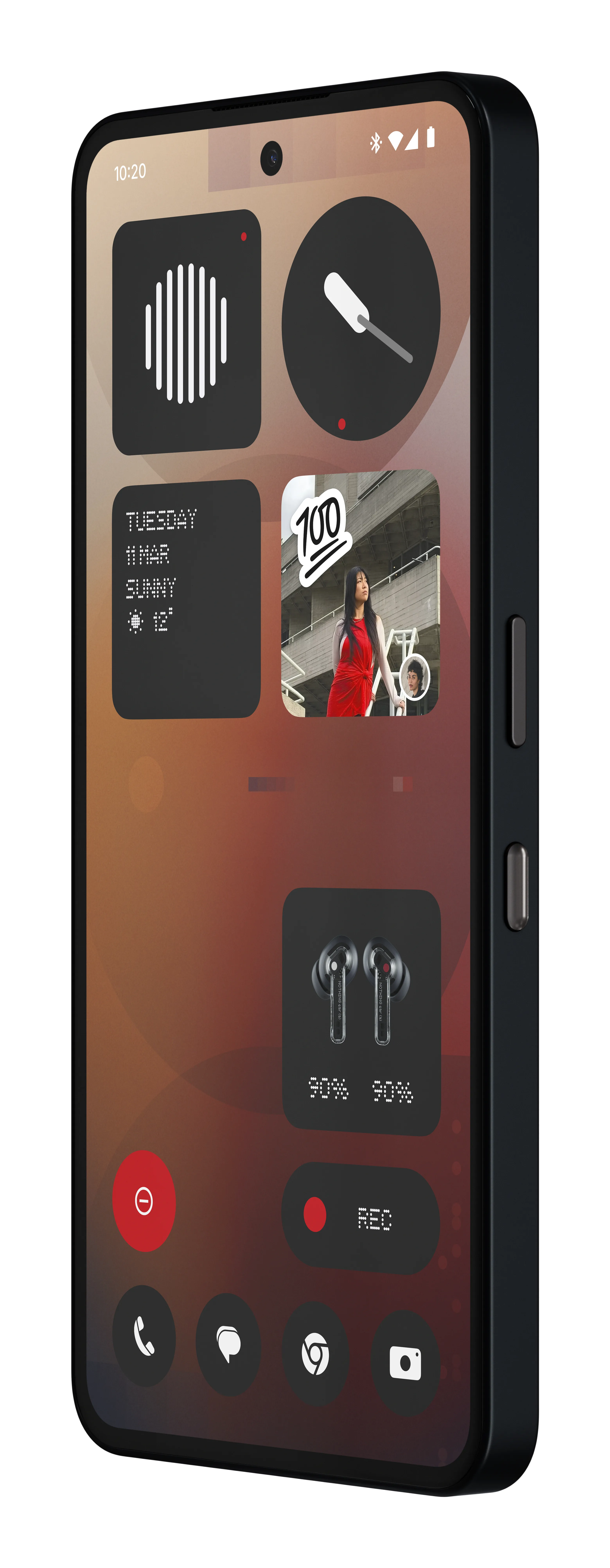 Nothing Phone (3a) 8/128 Gt -puhelin, musta