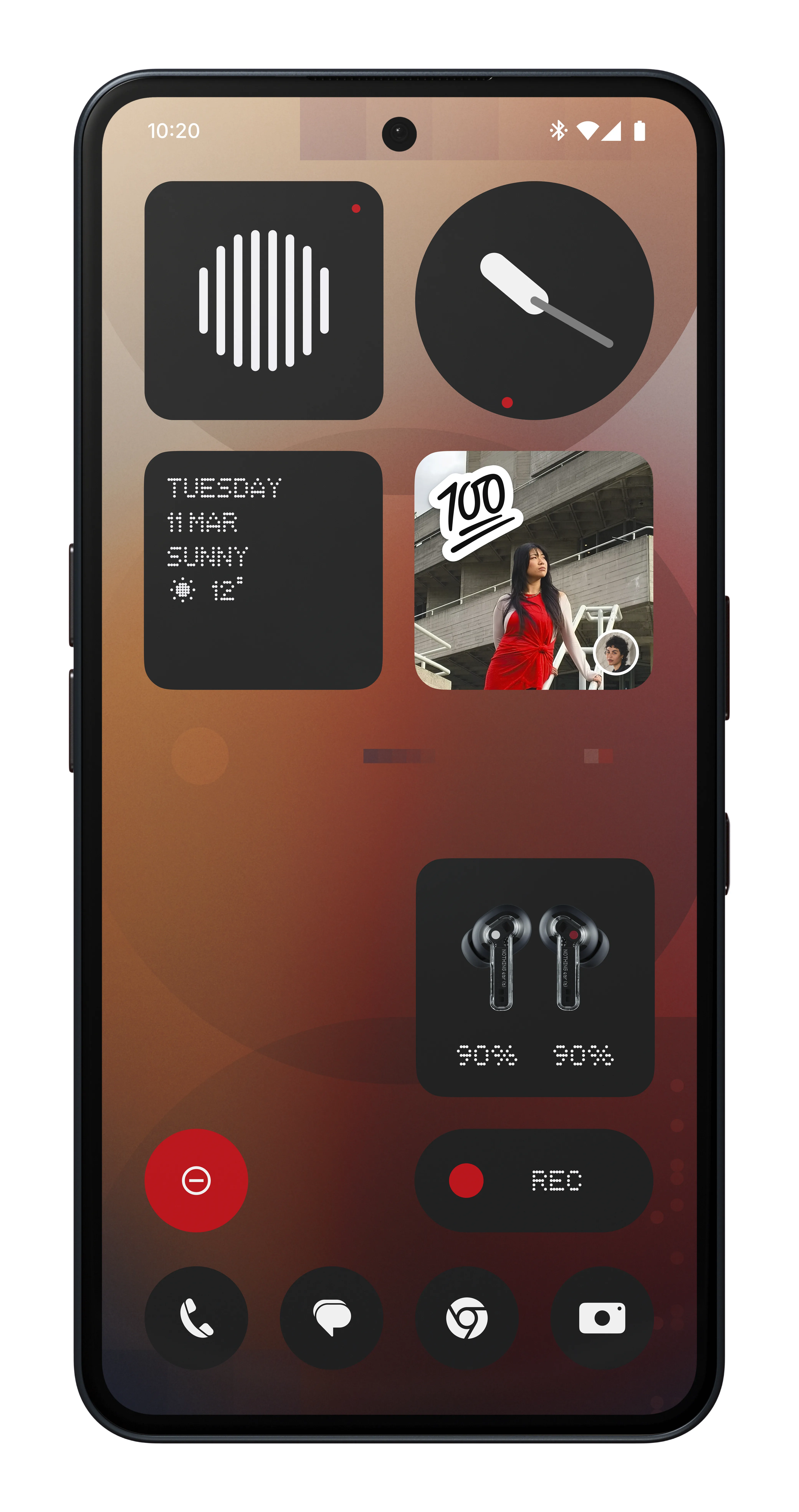Nothing Phone (3a) 8/128 Gt -puhelin, musta