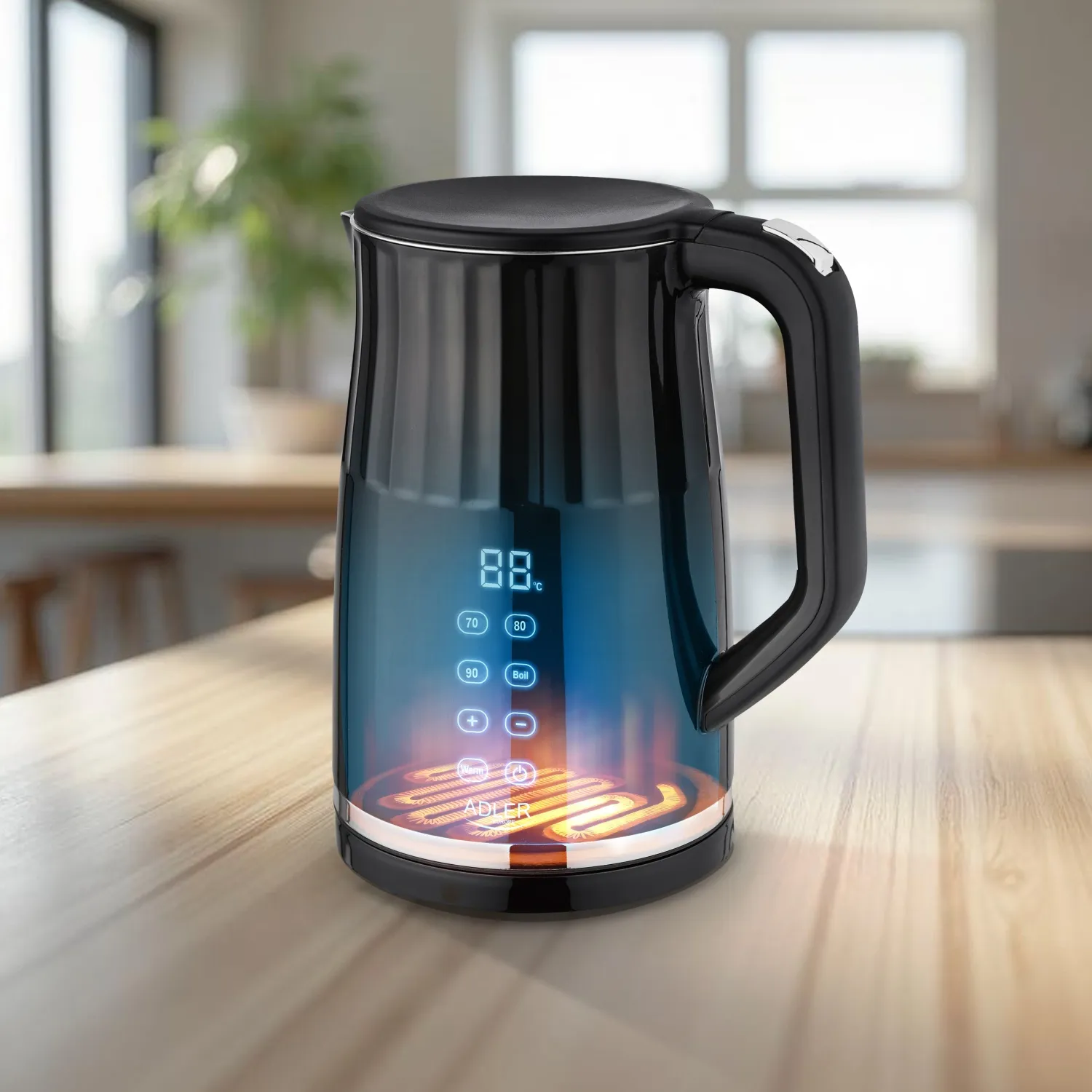 Adler AD 1350 kettle, 1.7L, 2200W, Black