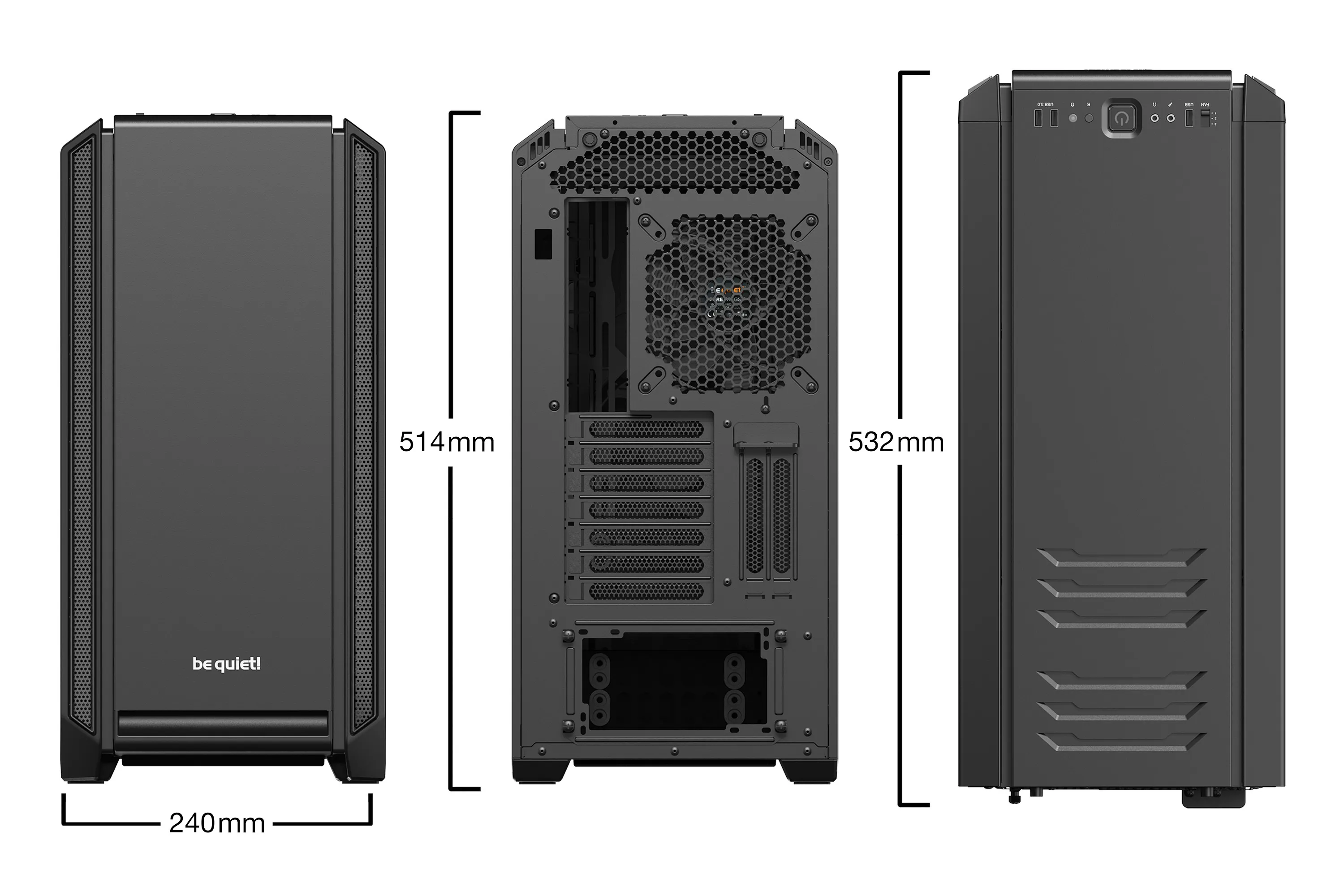 be quiet! Silent Base 601 - Mid Tower case, Black