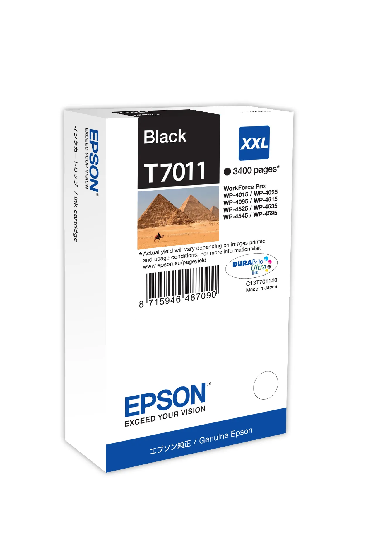 EPSON Ink Cartridge Black XXL 3400 pages for WP-4015DN WP-4095DN WP-4515DN WP-4525DNF WP-4595DNF