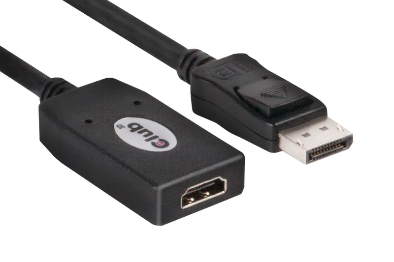 Club 3D  DisplayPort – HDMI - adapter, Black