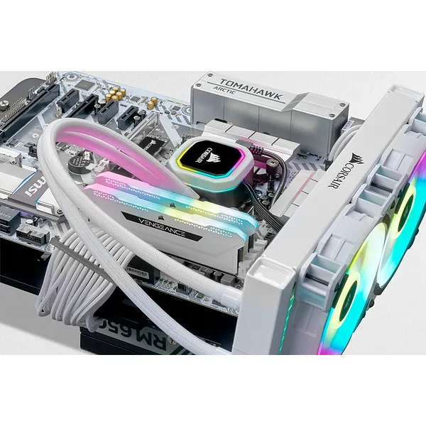 Corsair VENGEANCE RGB PRO SL 32GB (4 x 8GB) DDR4 3600 MHz, CL18 Memory, White (XMP)