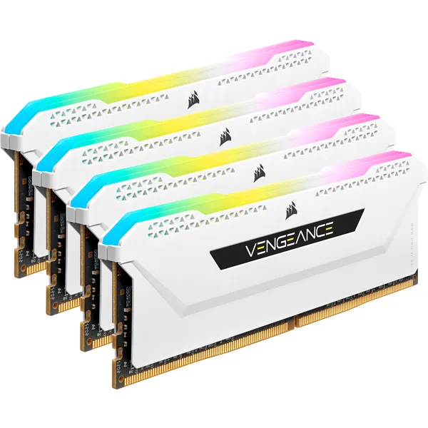 Corsair VENGEANCE RGB PRO SL 32GB (4 x 8GB) DDR4 3600 MHz, CL18 Memory, White (XMP)