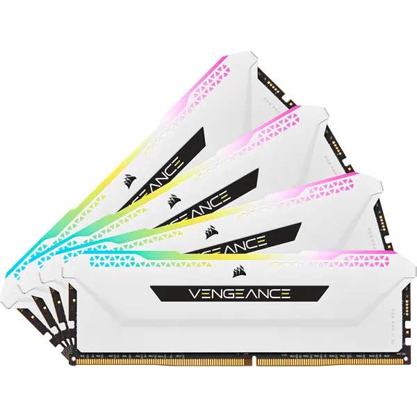 Corsair VENGEANCE RGB PRO SL 32GB (4 x 8GB) DDR4 3600 MHz, CL18 Memory, White (XMP)