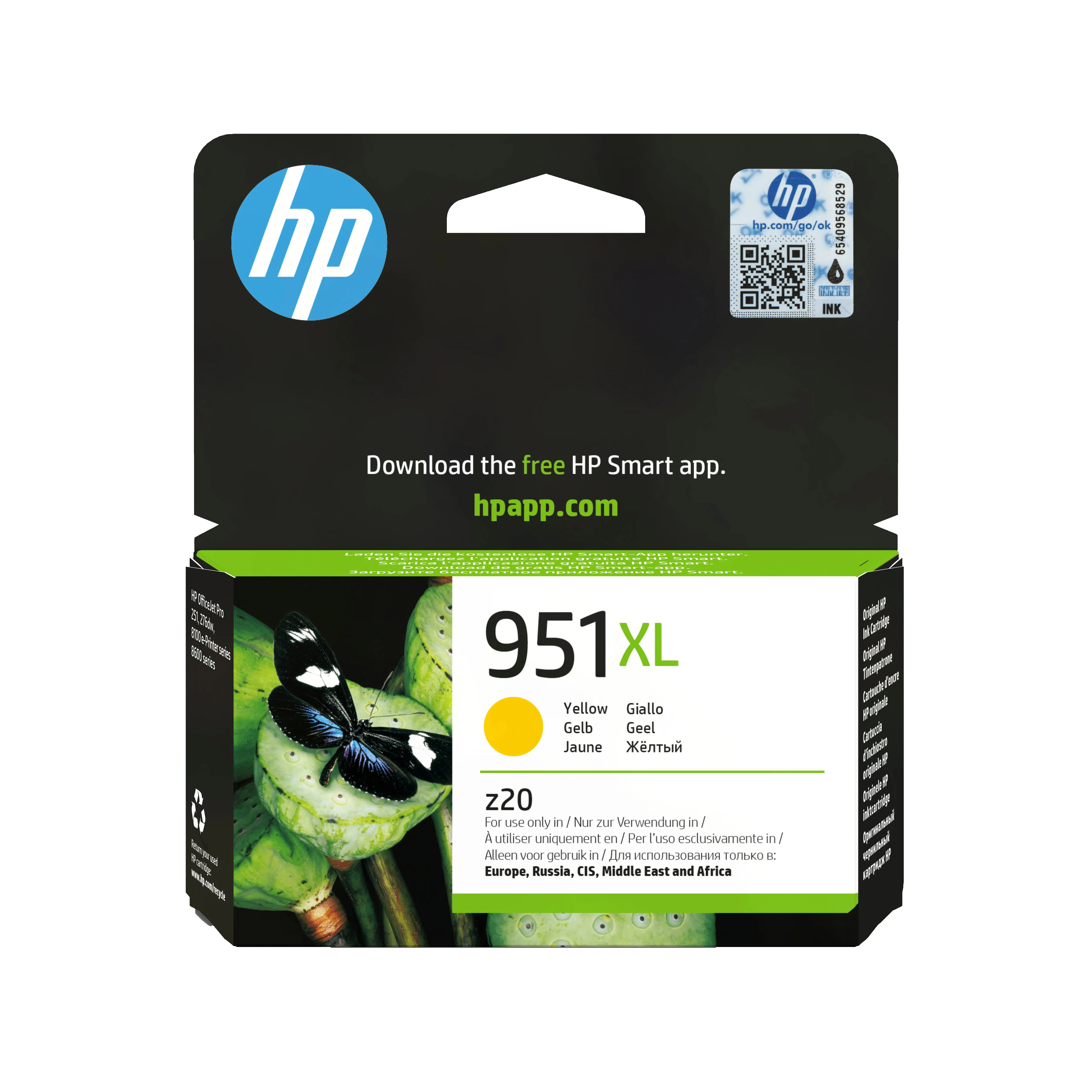 HP 951XL ink cartridge, Yellow