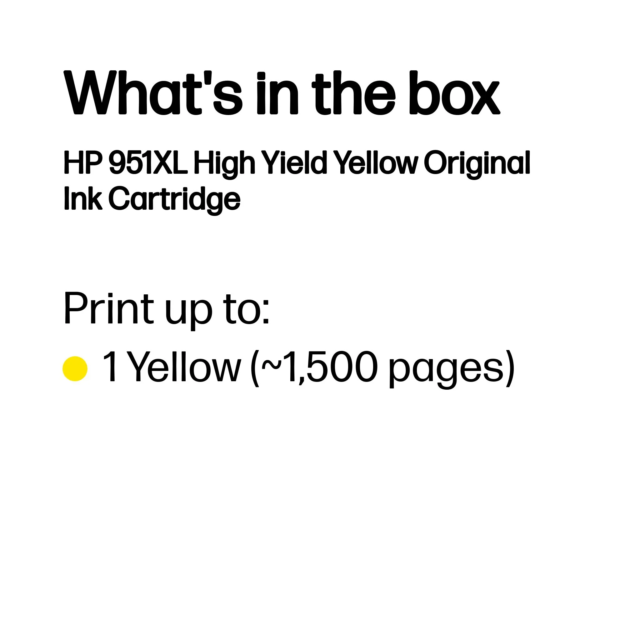 HP 951XL ink cartridge, Yellow
