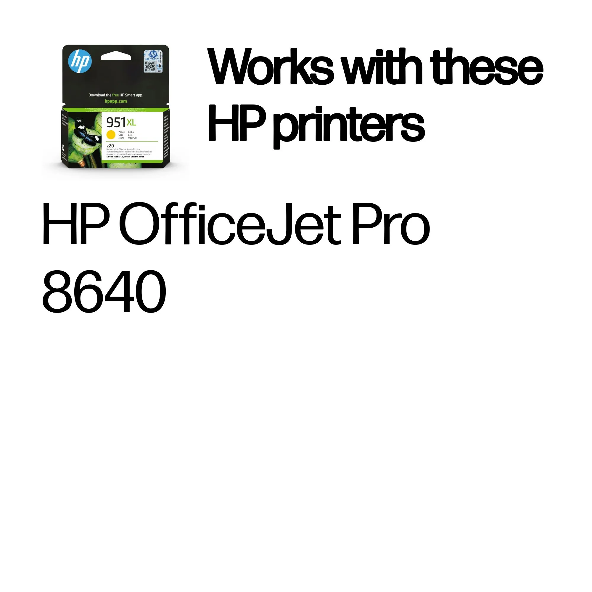 HP 951XL ink cartridge, Yellow