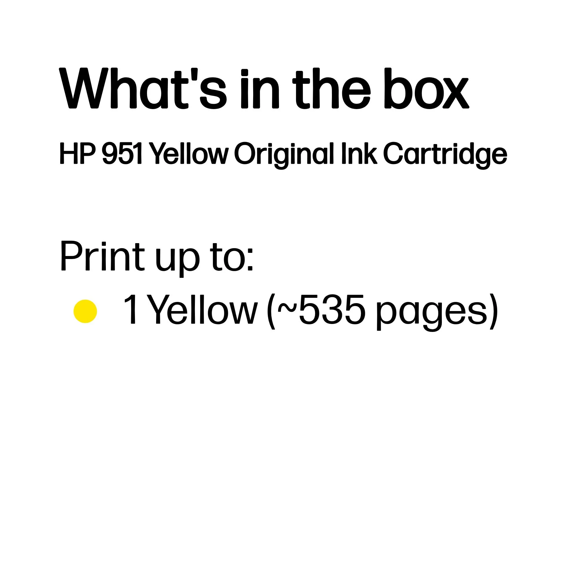 HP 951 Ink cartridge, 8 ml, Yellow