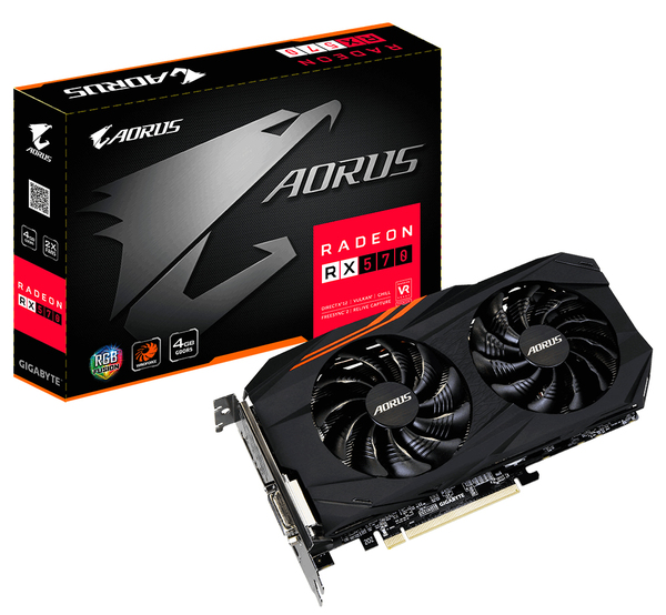 Gigabyte Radeon RX570 Aorus 4GB -n&auml;yt&ouml;nohjain