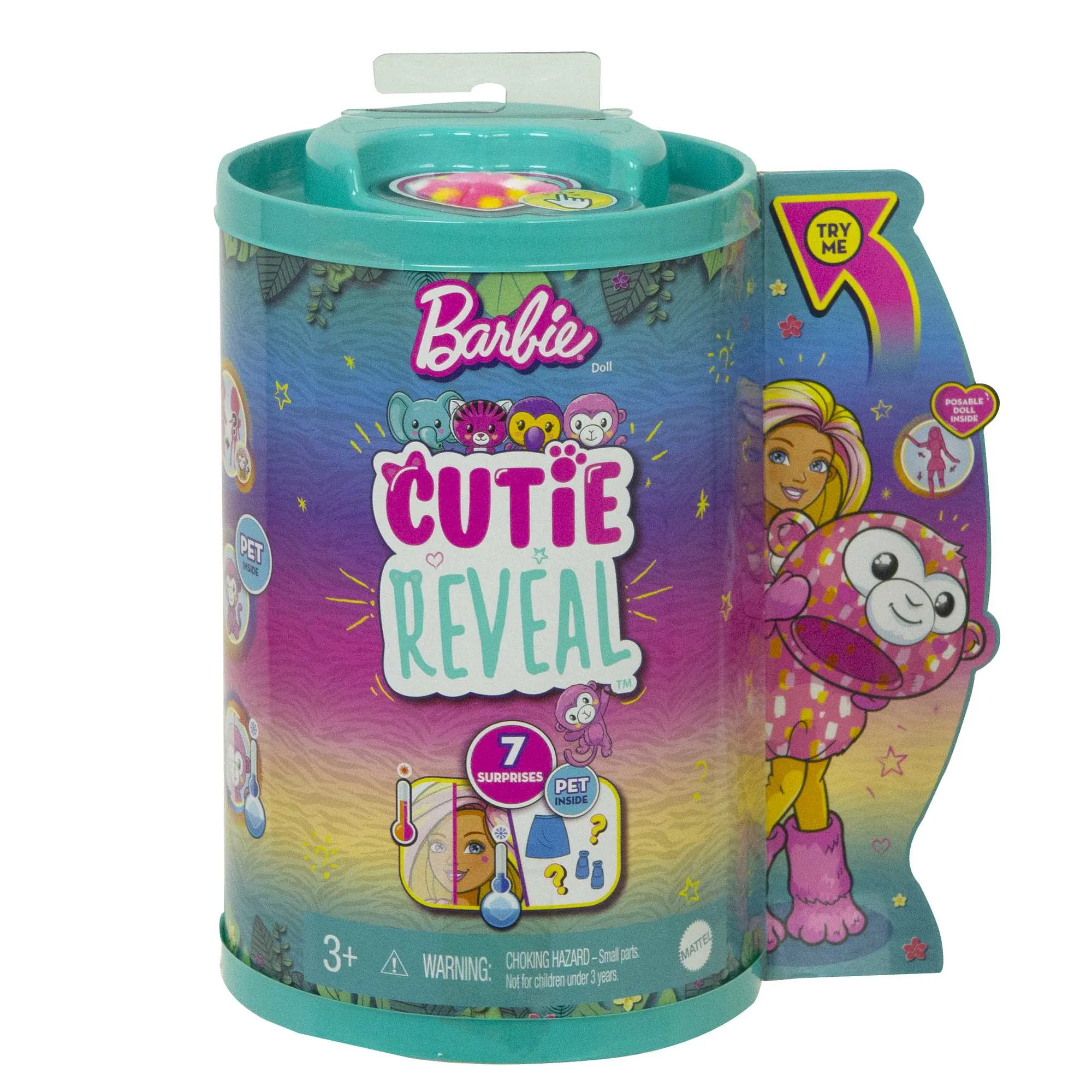 Mattel Barbie Cutie Reveal Chelsea Jungle Series - Monkey, Doll