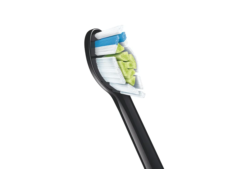 Philips Sonicare W2 Optimal White HX6066/88 Replacement Brush Heads 6-pack, Black