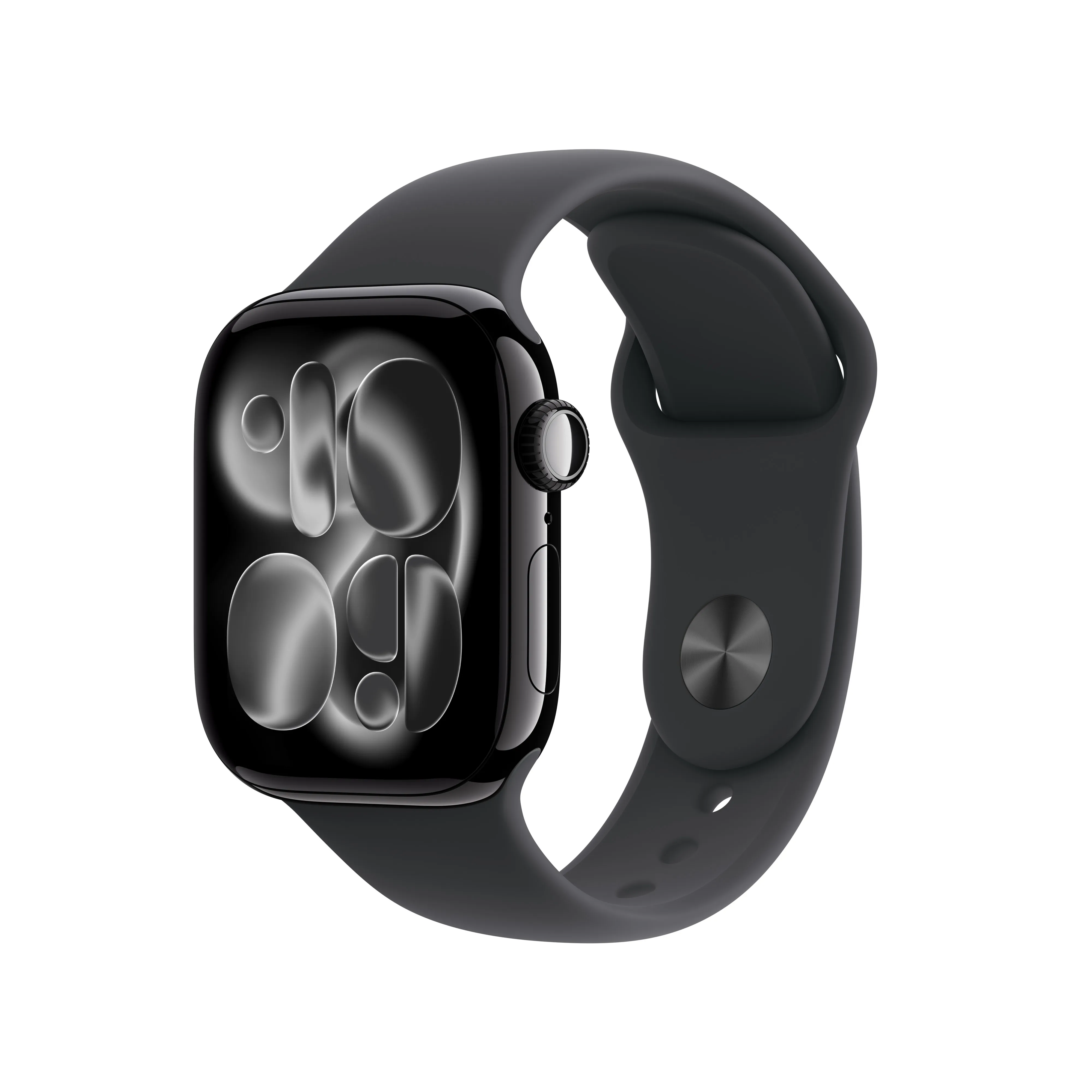 Apple Watch Series 11 (GPS + Cellular) 42mm Jet Black Aluminium Case with Black Sport Band, S/M