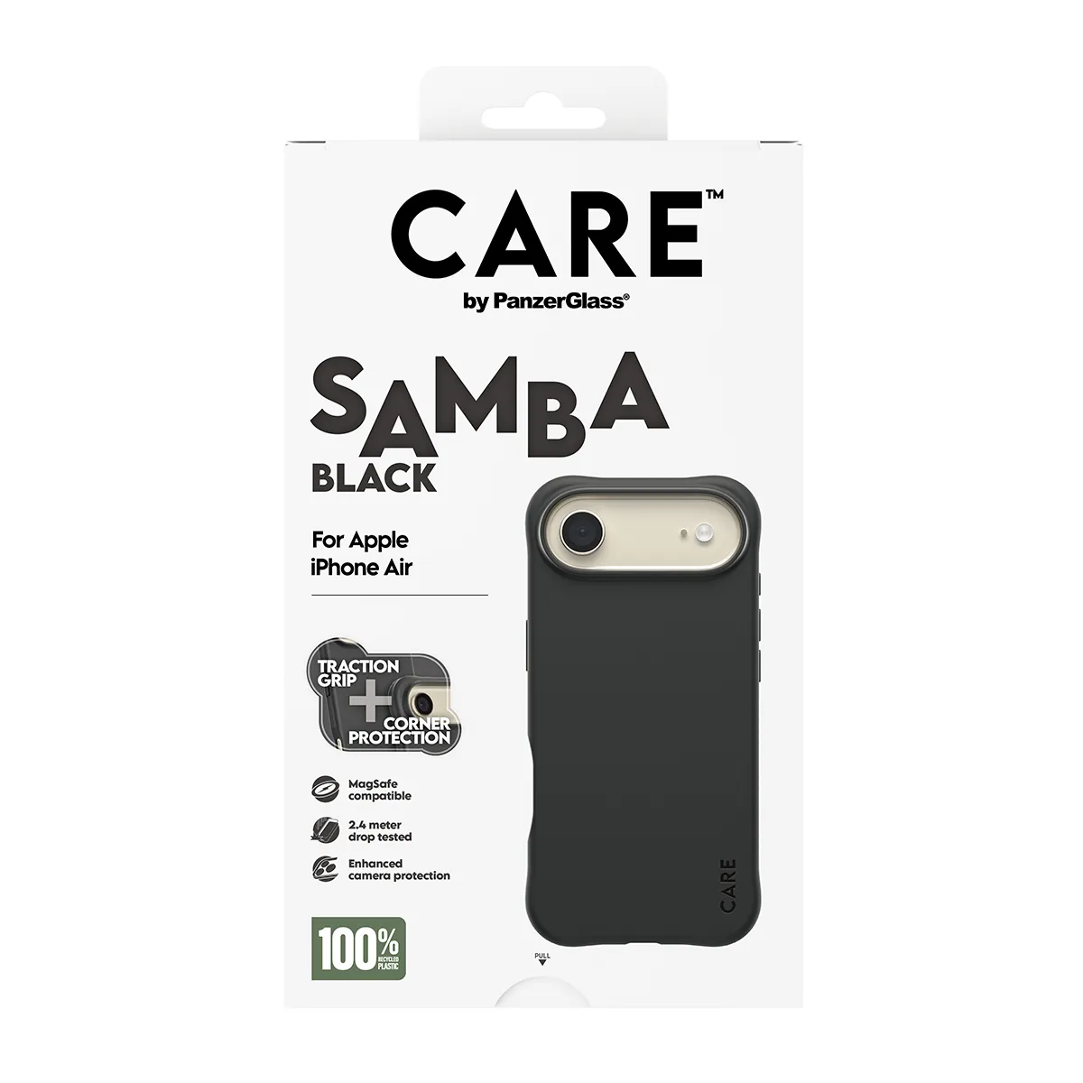 CARE by PanzerGlass Fashionable MagSafe Case for iPhone 17 Pro Max, Samba Black