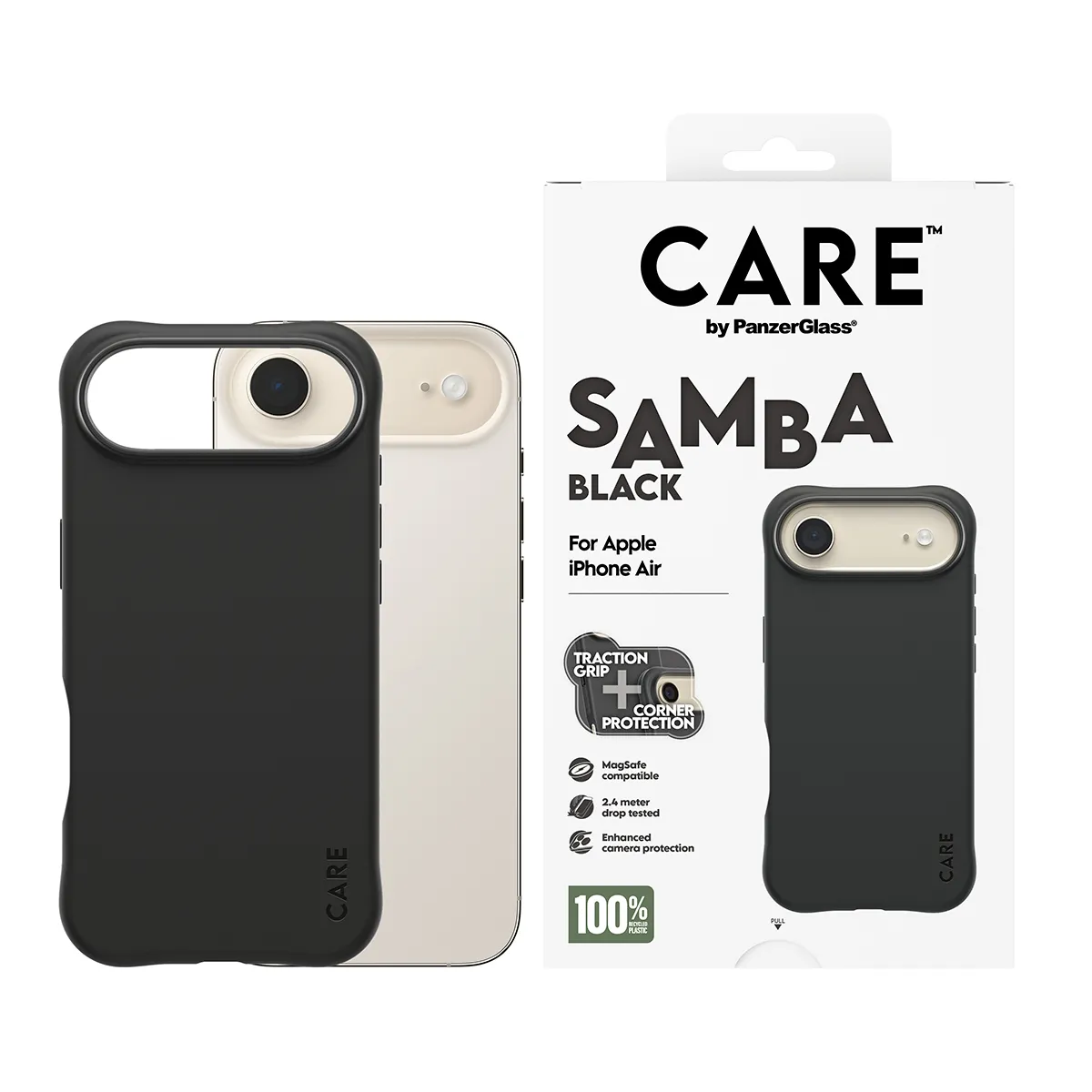 CARE by PanzerGlass Fashionable MagSafe Case for iPhone 17 Pro Max, Samba Black