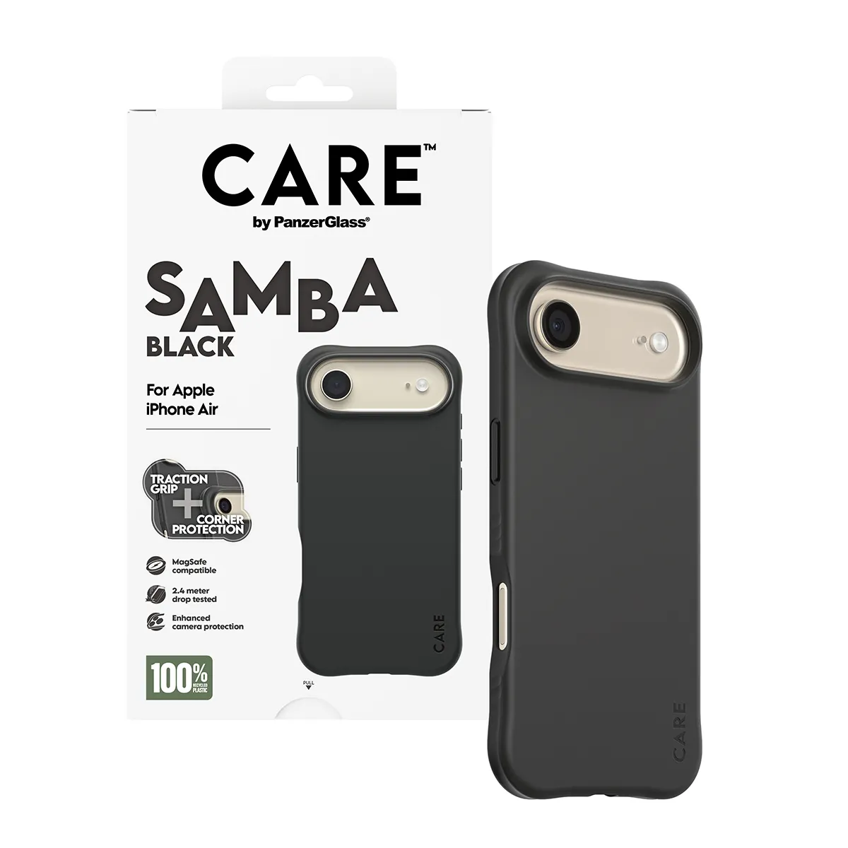 CARE by PanzerGlass Fashionable MagSafe Case for iPhone 17 Pro Max, Samba Black