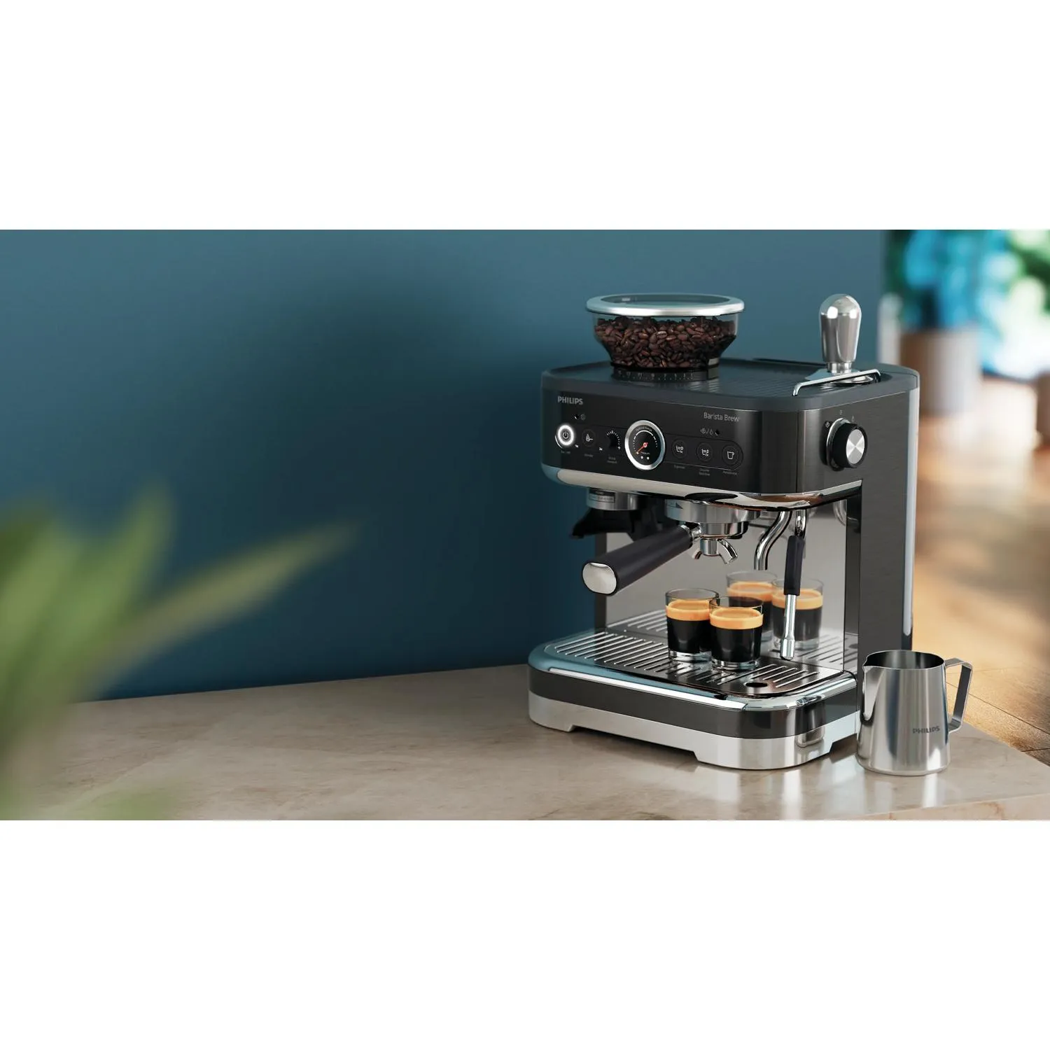 Philips Barista Brew PSA3218/10 Manual Espresso Machine, Black