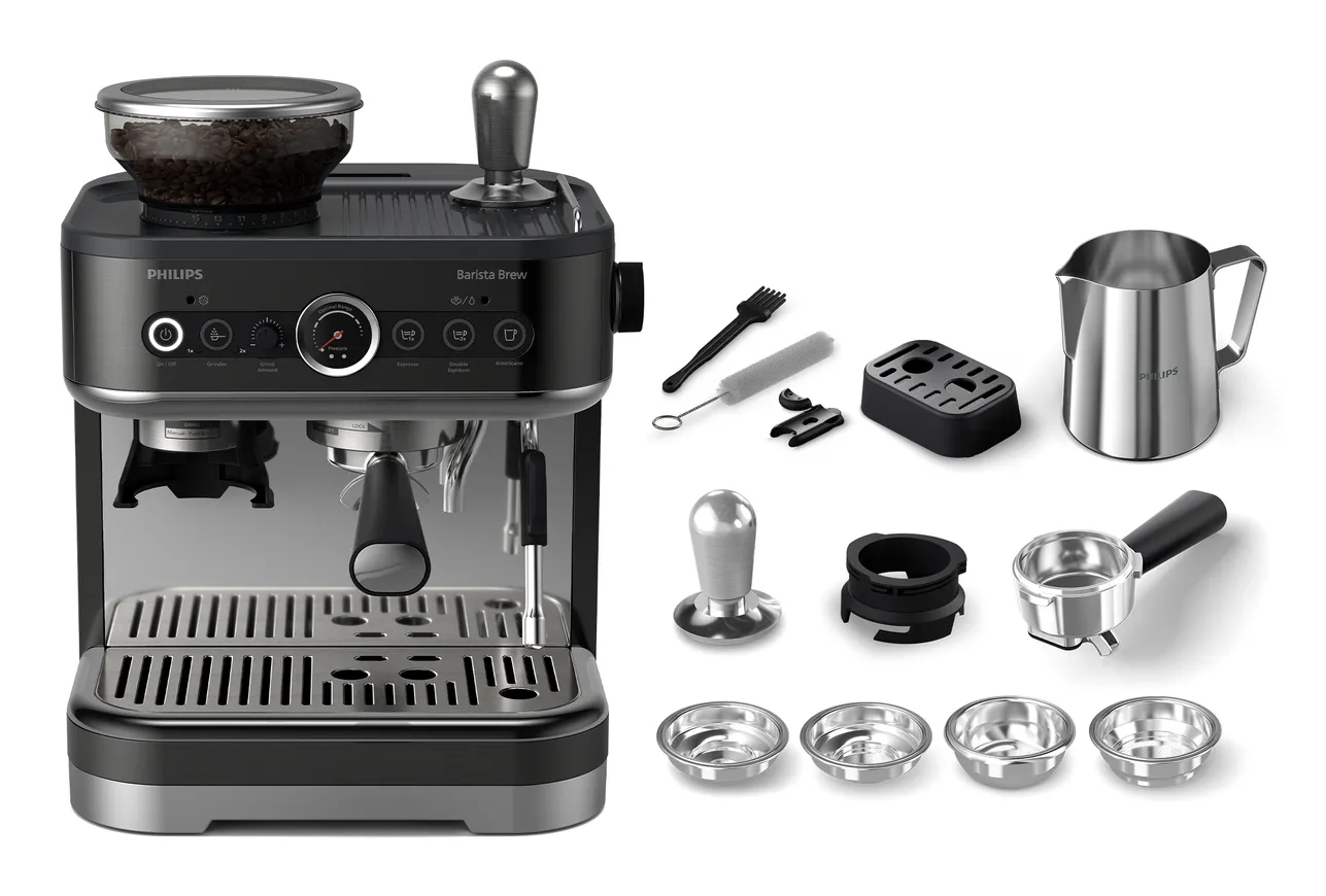 Philips Barista Brew PSA3218 -espressokeitin, musta, Ter&auml;st&auml;