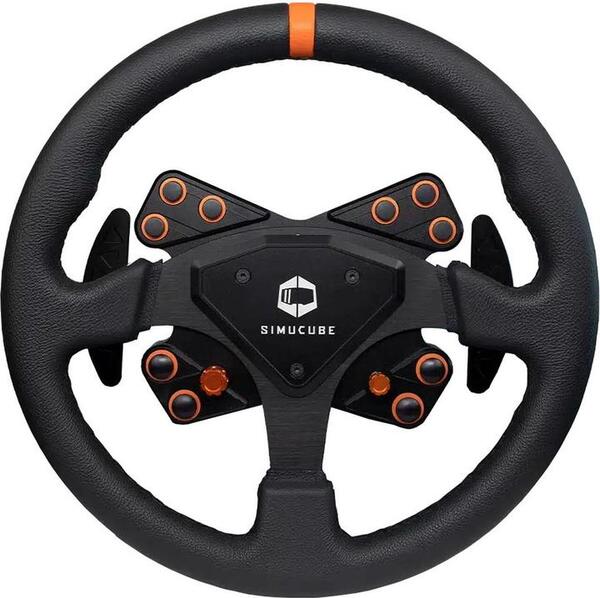 Simucube Tahko Round Black Edition Tr&aring;dl&ouml;s 320 mm L&auml;derratt (PC)
