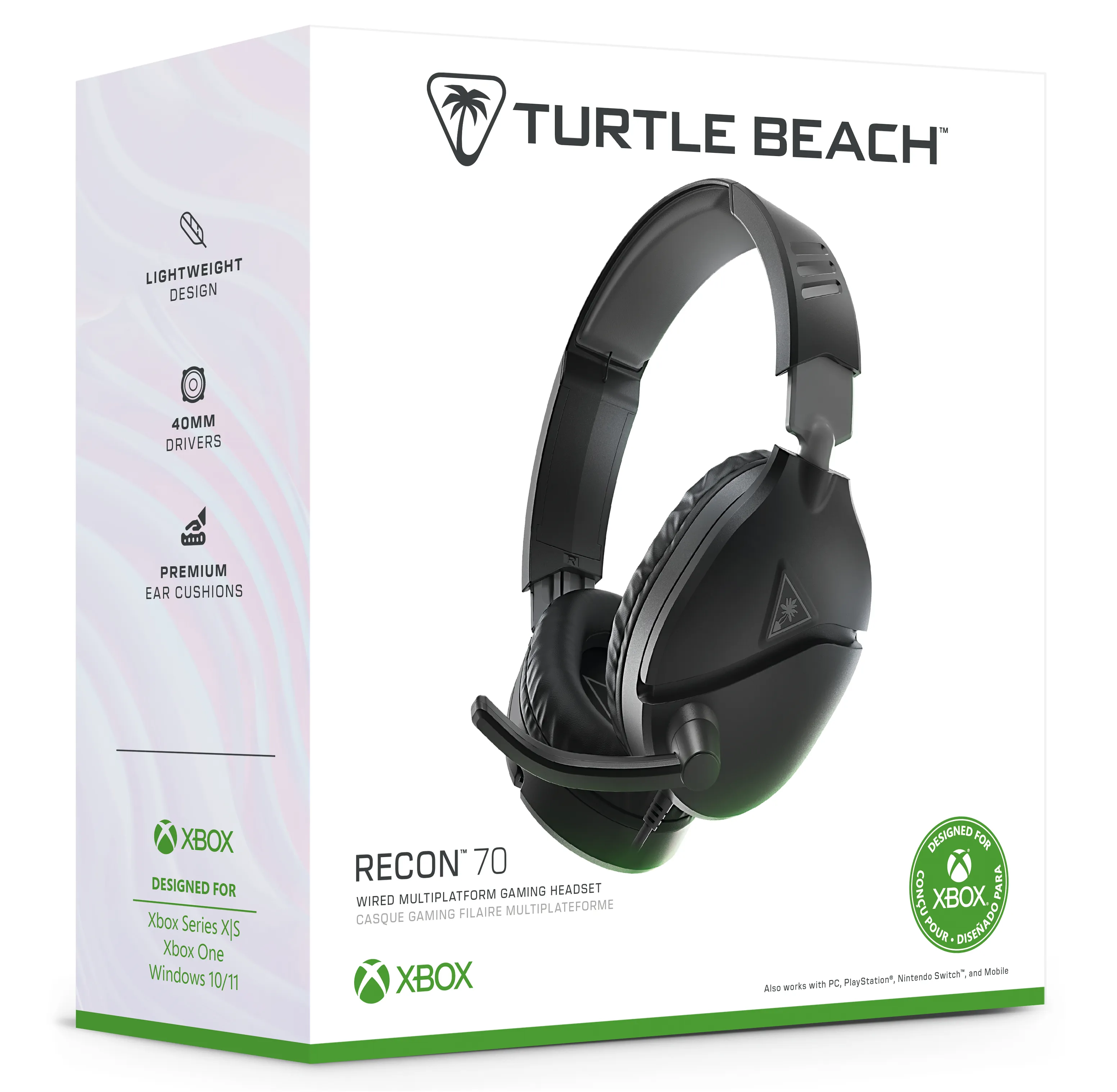 Turtle Beach Recon 70 Gaming Headset, Black