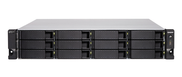 QNAP TS-h1277XU-RP-3700X-32G 12-bay QTS hero AMD Ryzen 5 8C 3.4Ghz 32GB RAM 2x1GbE 4x10Gb 2x500W