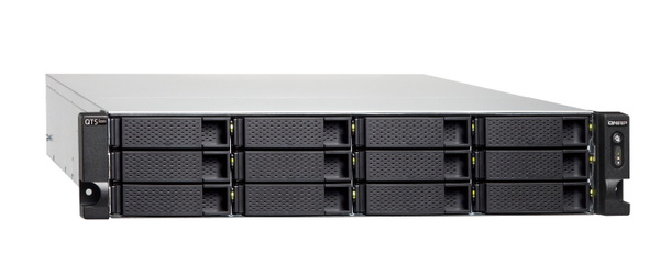 QNAP TS-h1277XU-RP-3700X-32G 12-bay QTS hero AMD Ryzen 5 8C 3.4Ghz 32GB RAM 2x1GbE 4x10Gb 2x500W