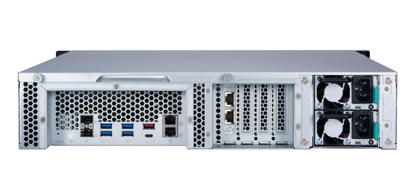QNAP TS-h1277XU-RP-3700X-32G 12-bay QTS hero AMD Ryzen 5 8C 3.4Ghz 32GB RAM 2x1GbE 4x10Gb 2x500W