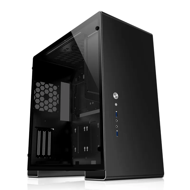 Jonsbo U5S, Tempered Glass - midi case, black