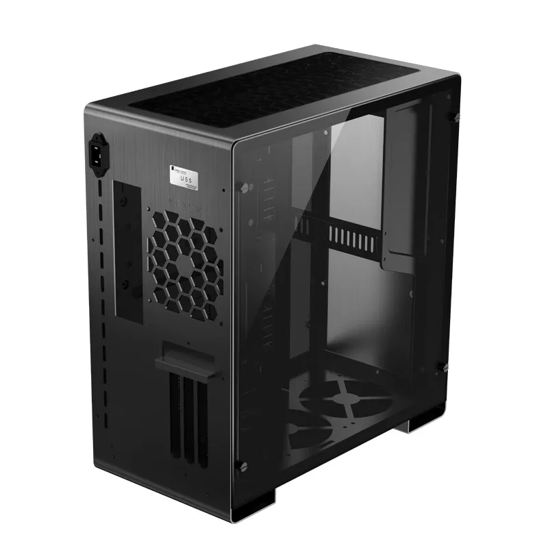Jonsbo U5S, Tempered Glass - midi case, black