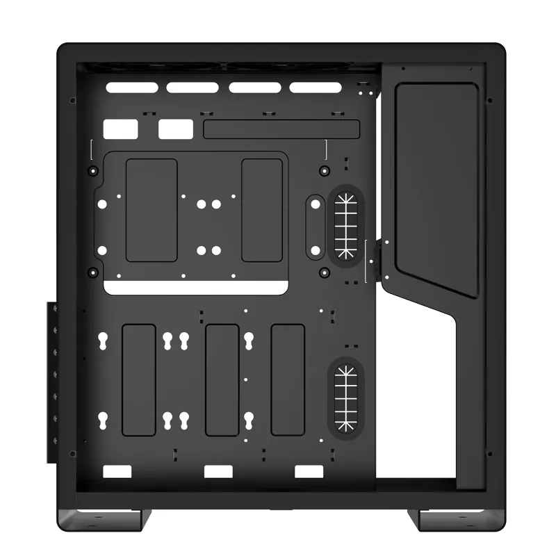 Jonsbo U5S, Tempered Glass - midi case, black