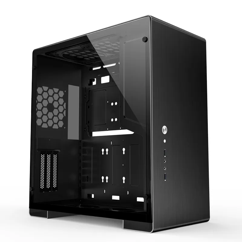 Jonsbo U5S, Tempered Glass - midi case, black
