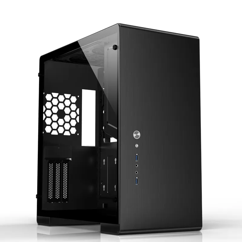 Jonsbo U5S, Tempered Glass - midi case, black