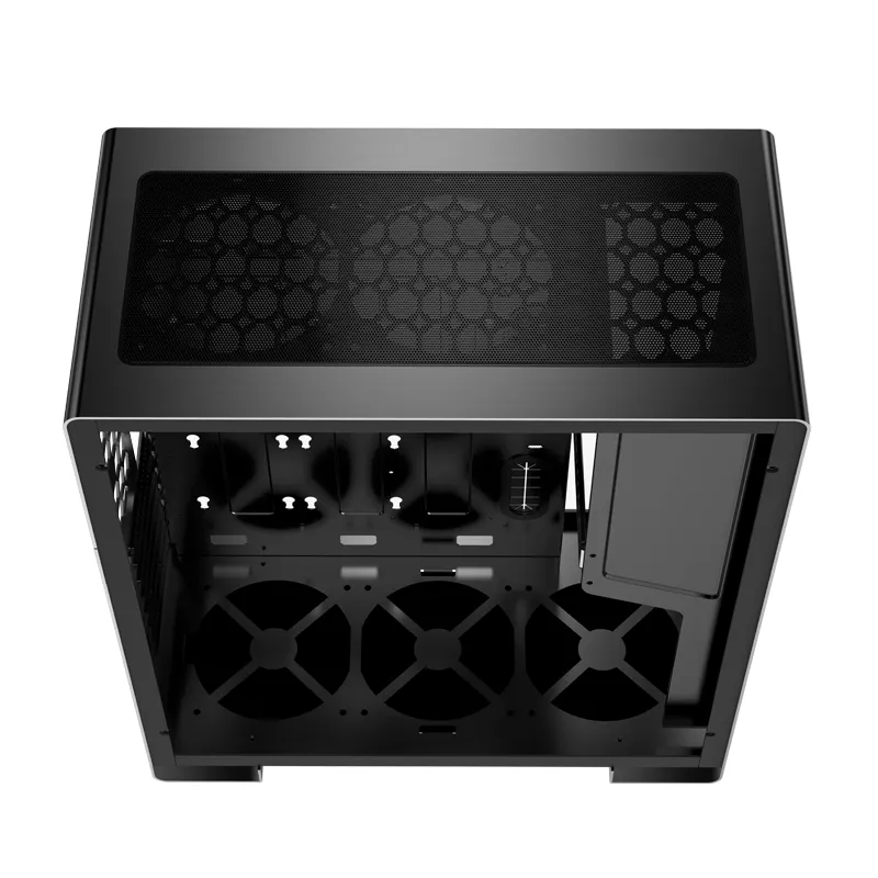 Jonsbo U5S, Tempered Glass - midi case, black