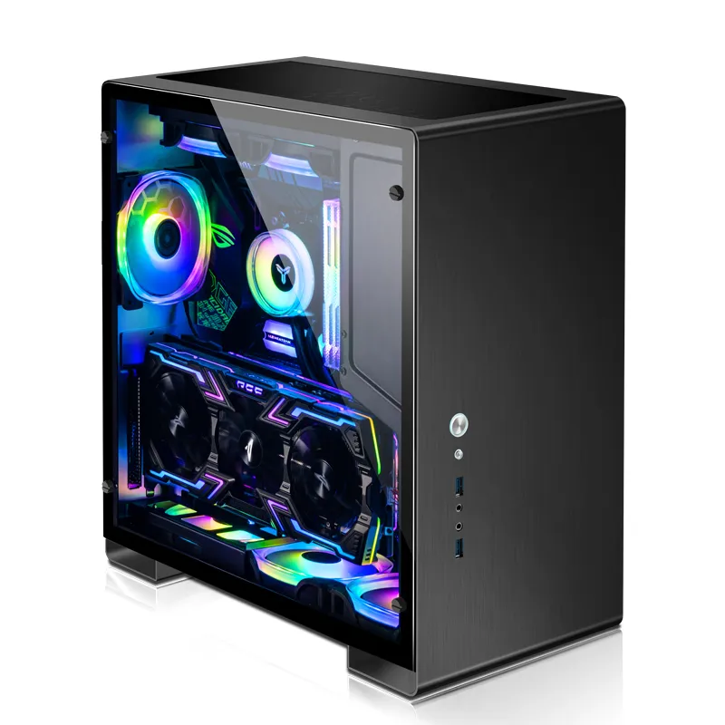 Jonsbo U5S, Tempered Glass - midi case, black