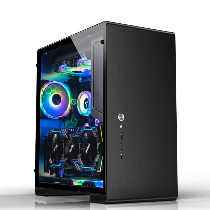 Jonsbo U5S, Tempered Glass - midi case, black